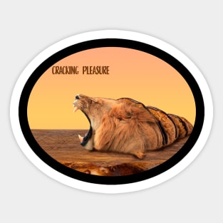 cracking pleasure Sticker